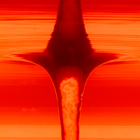 Orange vortex simulating a black hole