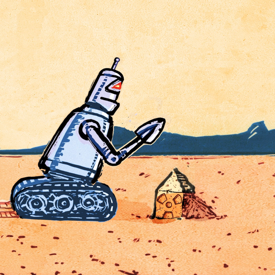 Robot discovering nuclear waste